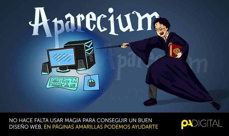 viñeta: no hace falta magia para conseguir un buen diseño web