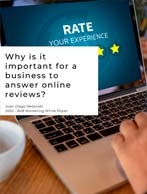 Why is it important for a business to answer online reviews?